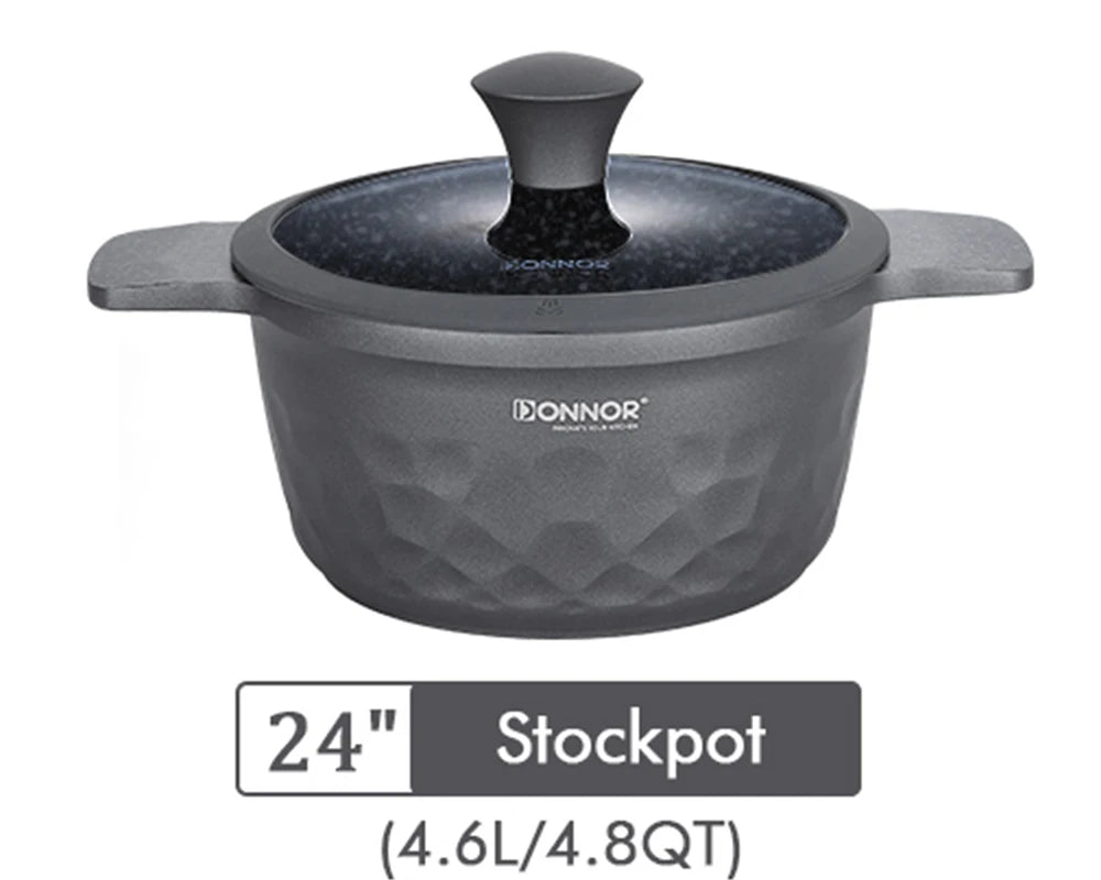 DONNOR 12 Pcs Non Stick Pots and Pans Set