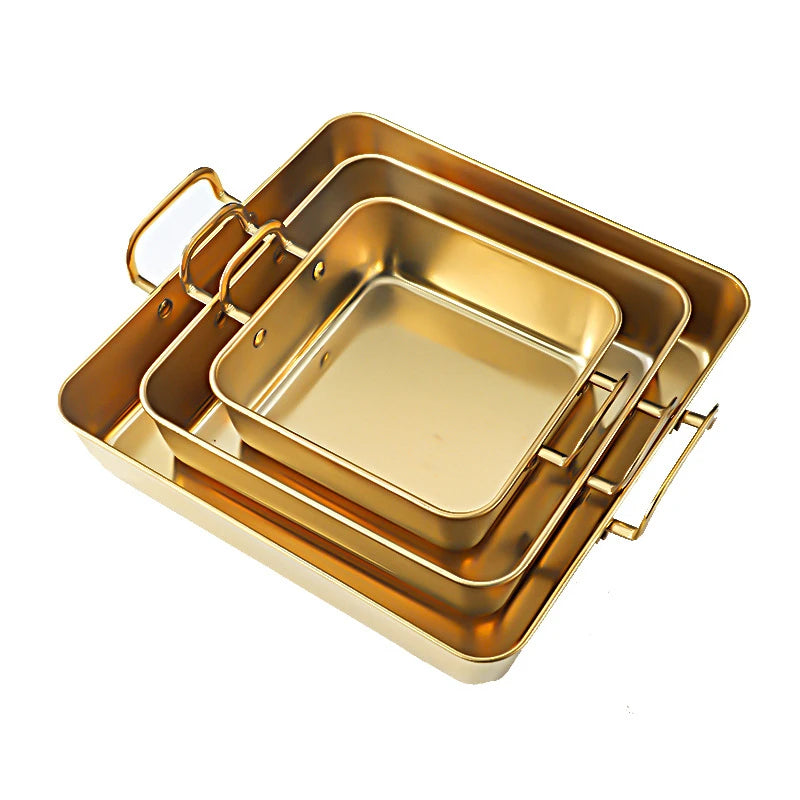 Square Food Storage/Serving Trays with Handle