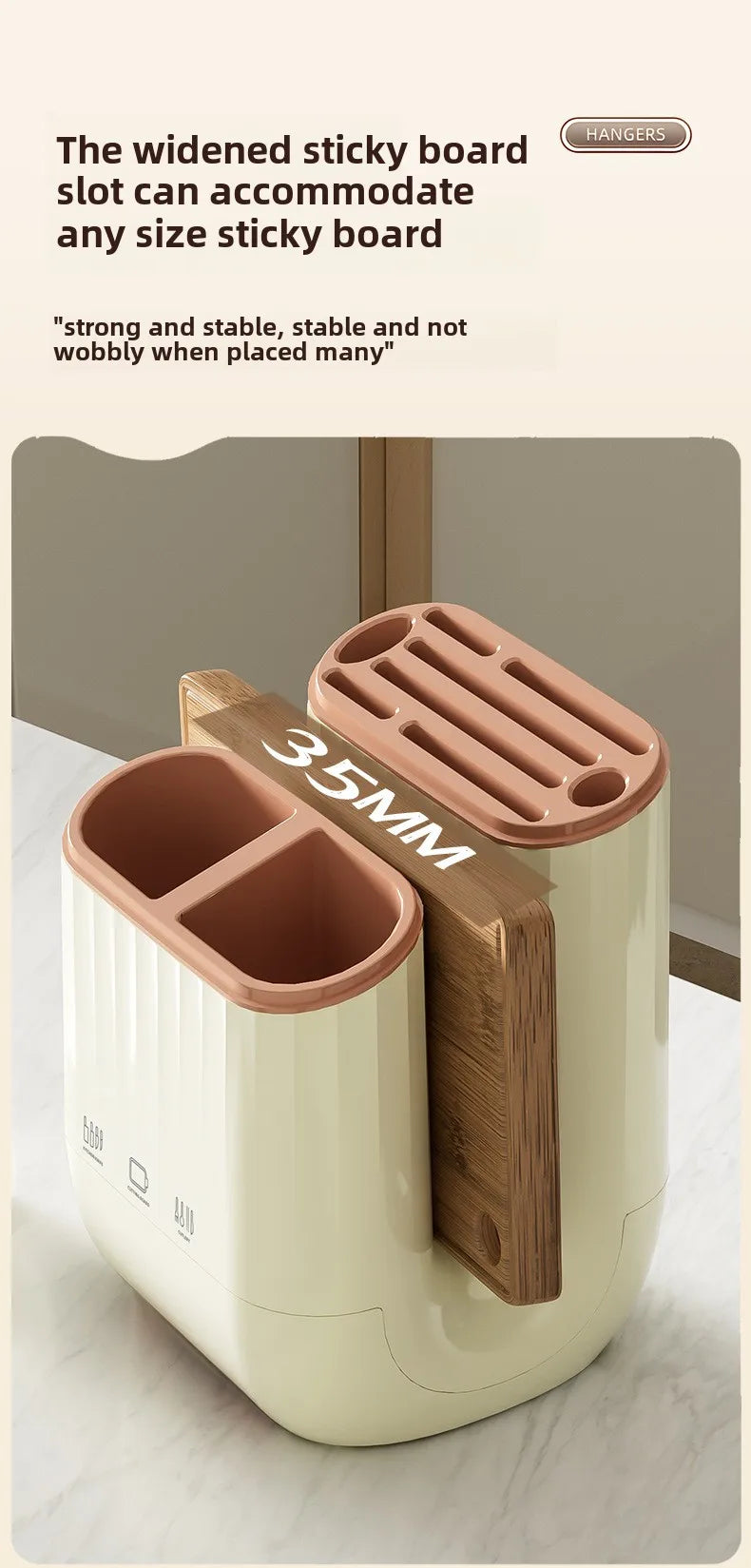 Storage rack with integrated knife holder