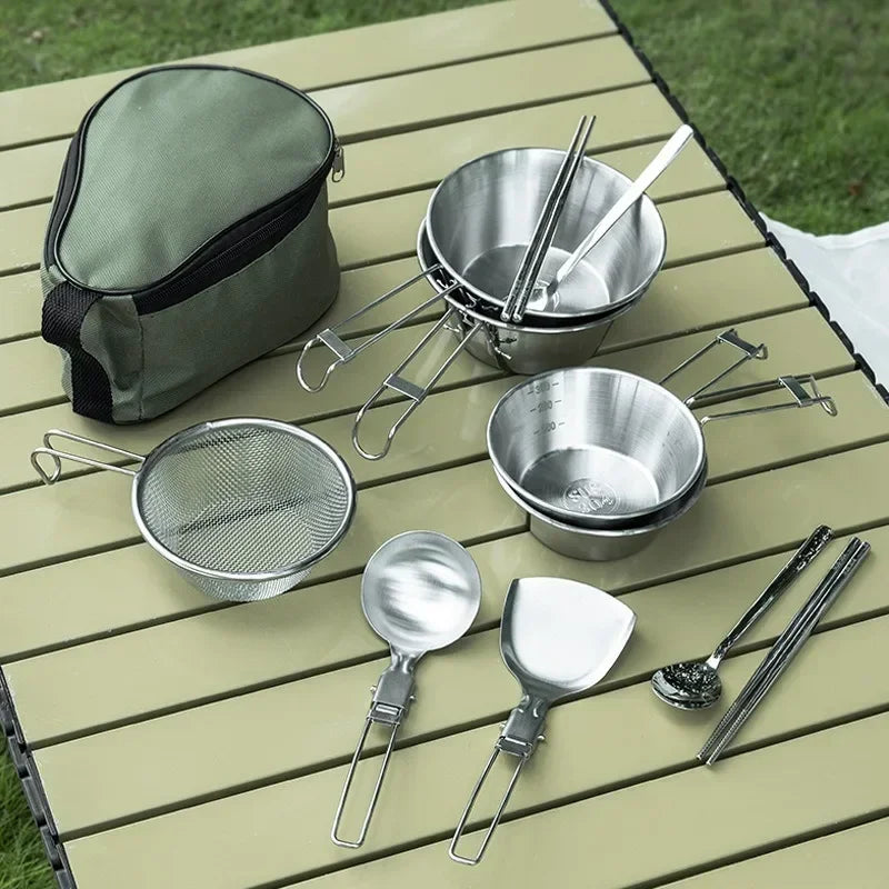 12 Piece Set Camping Tableware