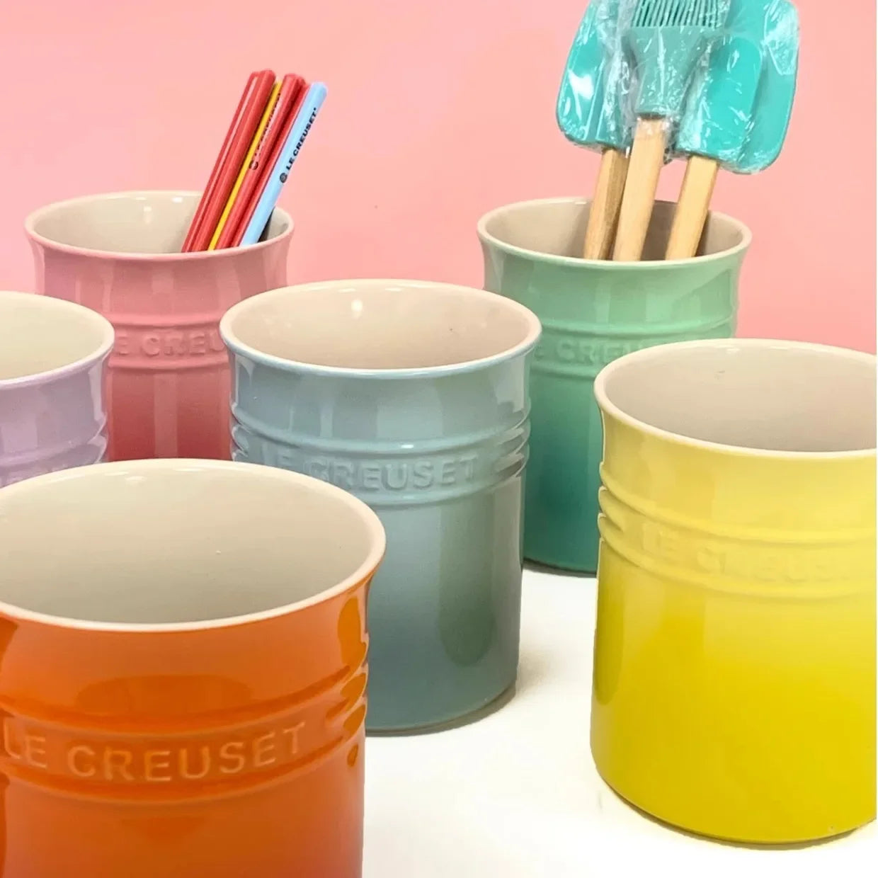 Kitchen Utensil Holder Countertop,Ceramic Storage Organizer,Cooking Tool Caddy Canister,Porcelain Tableware Container Jars Boxes