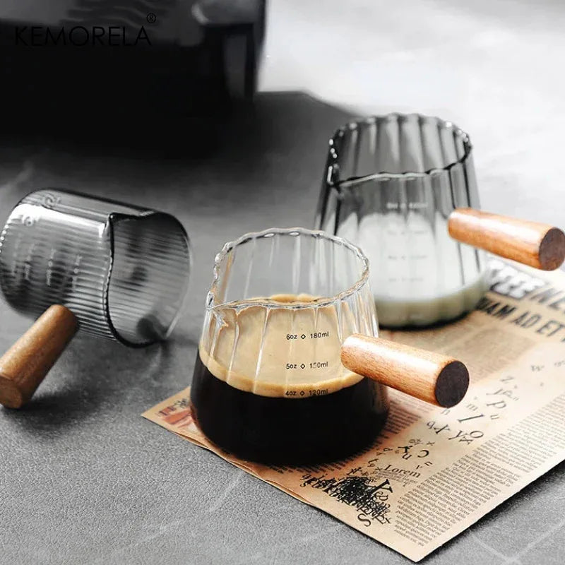 Wooden Handle Milk Cup