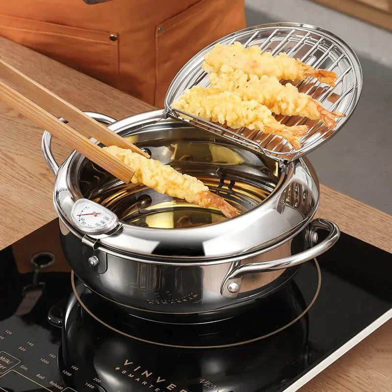 Tempura Fryer with a Thermometer