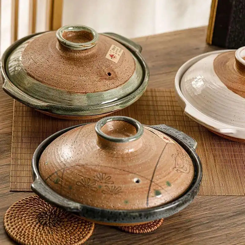 Japanese Clay Casserole Stew Pot