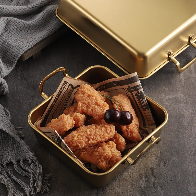 Square Food Storage/Serving Trays with Handle