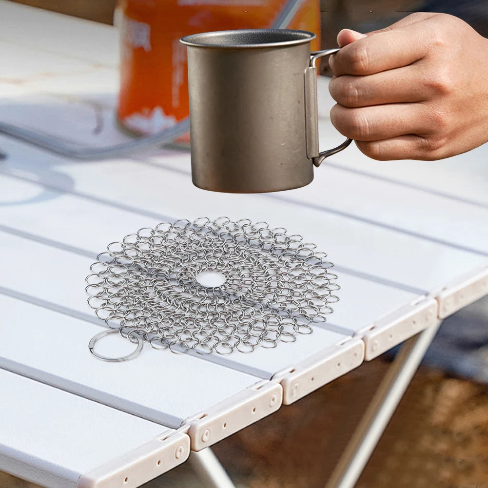 Cast Iron Cleaner Stainless Steel Pot Cleaning Scrubber