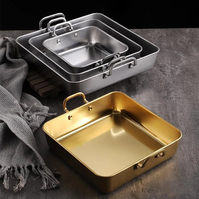 Square Food Storage/Serving Trays with Handle