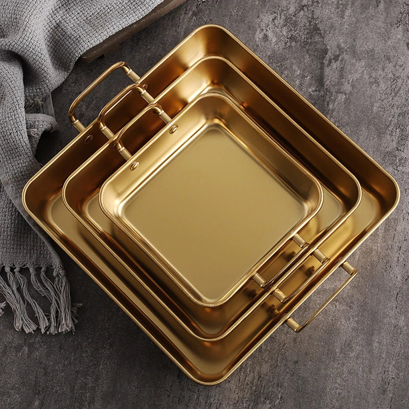 Square Food Storage/Serving Trays with Handle