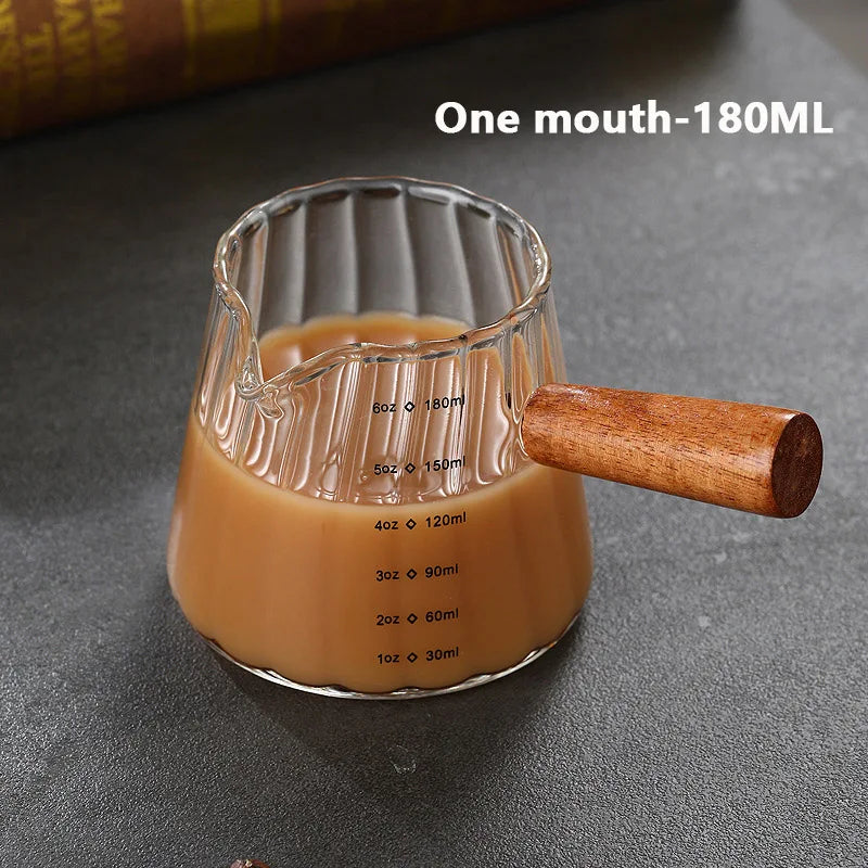 Wooden Handle Milk Cup