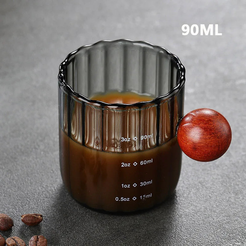 Wooden Handle Milk Cup