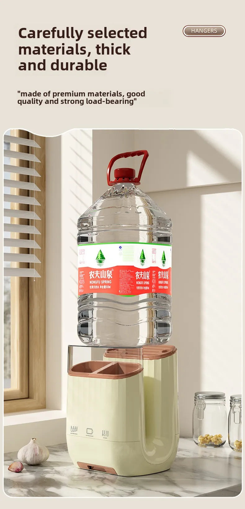 Storage rack with integrated knife holder
