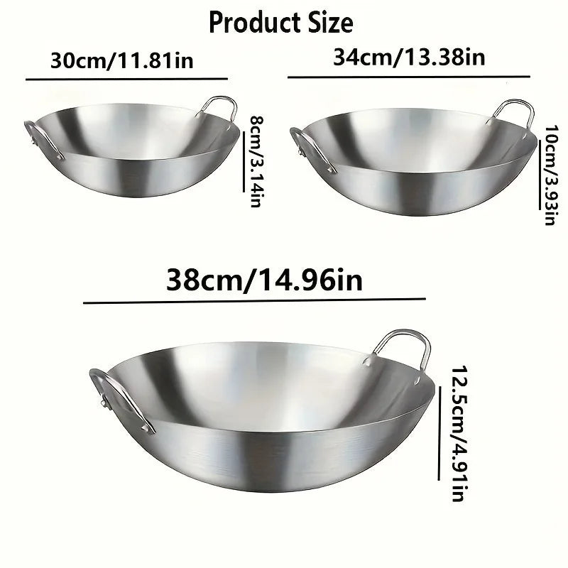 Large Stainless Steel Wok