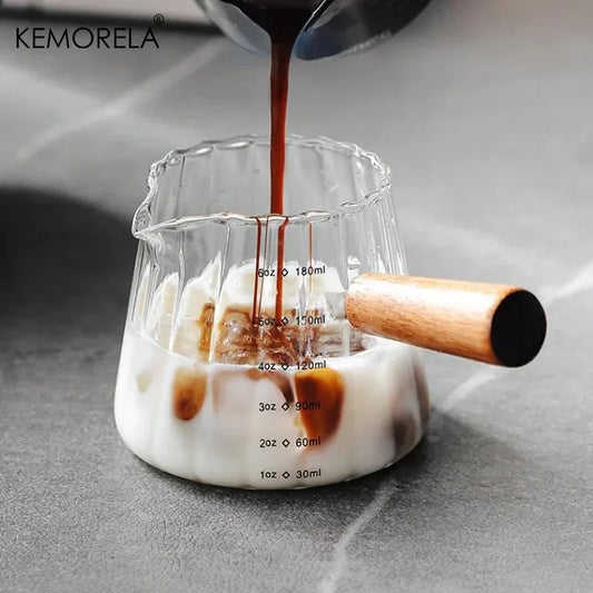 Wooden Handle Milk Cup