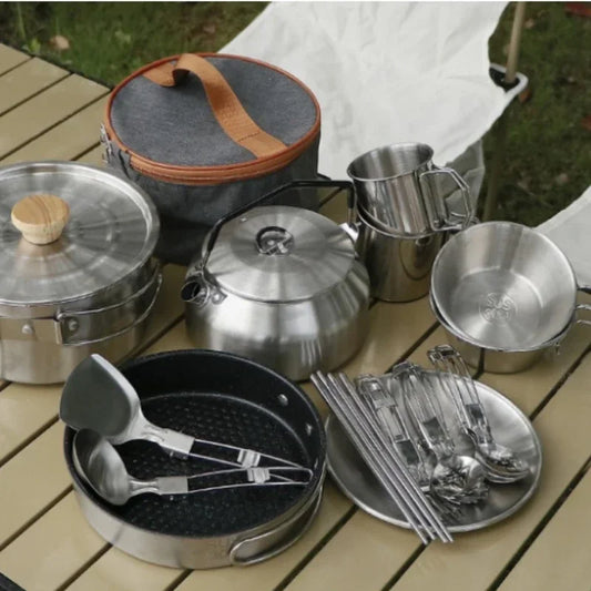 12 Piece Set Camping Tableware