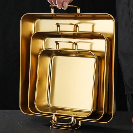 Square Food Storage/Serving Trays with Handle