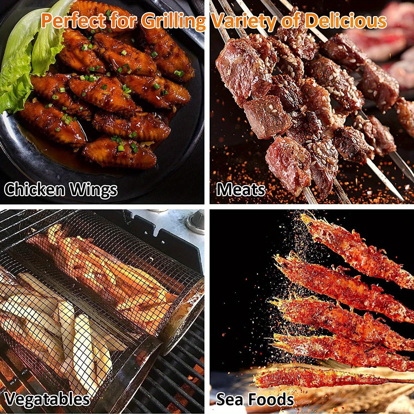 BBQ Rolling Grill Basket